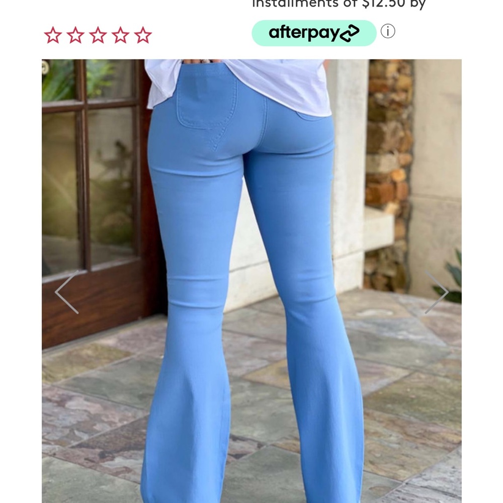Judith March light blue bell bottom pants